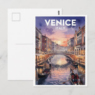Postal Venecia Italia Viajes Antiguos