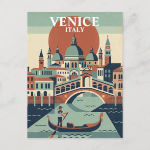 Postal Venecia Italia Viajes Antiguos Gondola Canal