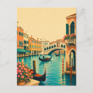 Postal Venecia Italia Viajes Antiguos Gran Canal góndola
