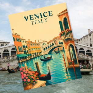 Postal Venecia Italia Viajes Antiguos Gran Canal góndola