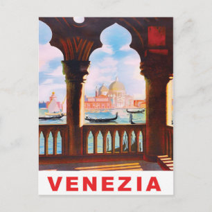 Postal Venecia, Italia. Vistas desde la terraza