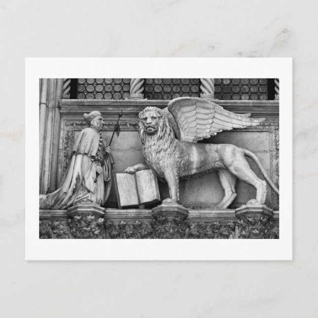 POSTAL VENECIA LONES DE VENTANA B/W (Anverso)