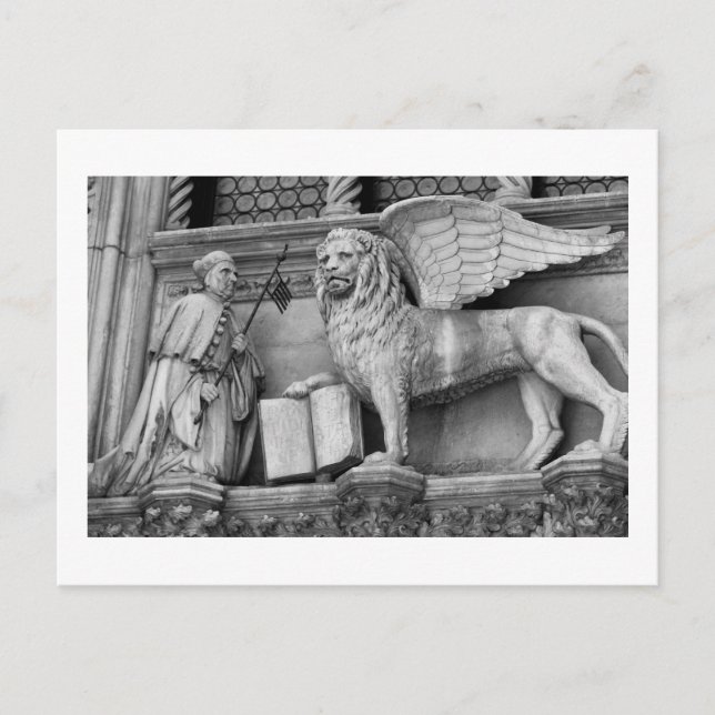 POSTAL VENECIA LONES DE VENTANA B/W (Anverso)