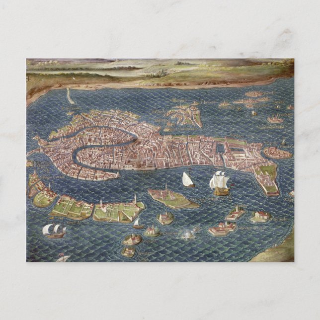 POSTAL VENECIA: MAPA, SIGLO XVI (Anverso)