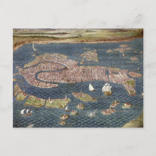 POSTAL VENECIA: MAPA, SIGLO XVI