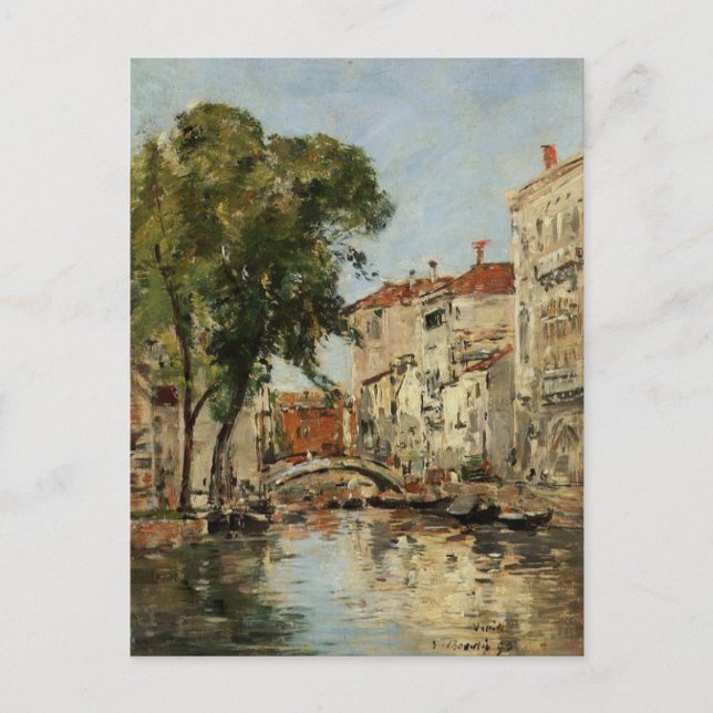Postal Venecia por Eugene Boudin (Anverso)