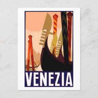 Postal Venecia Poster de Viajes Vintage