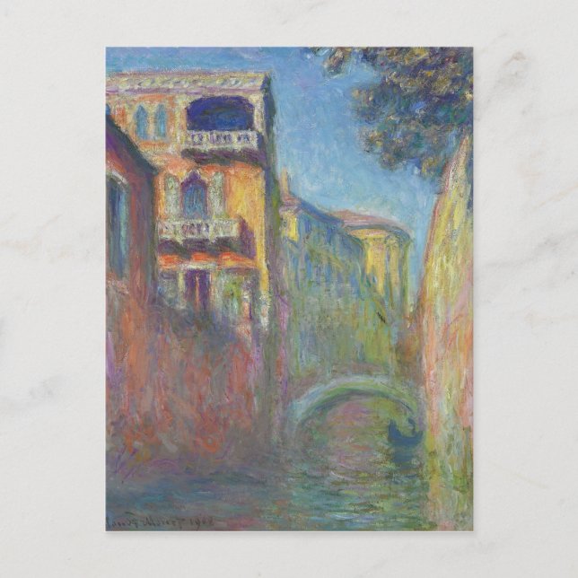 Postal Venecia, Río de Santa Salute por Claude Monet (Anverso)