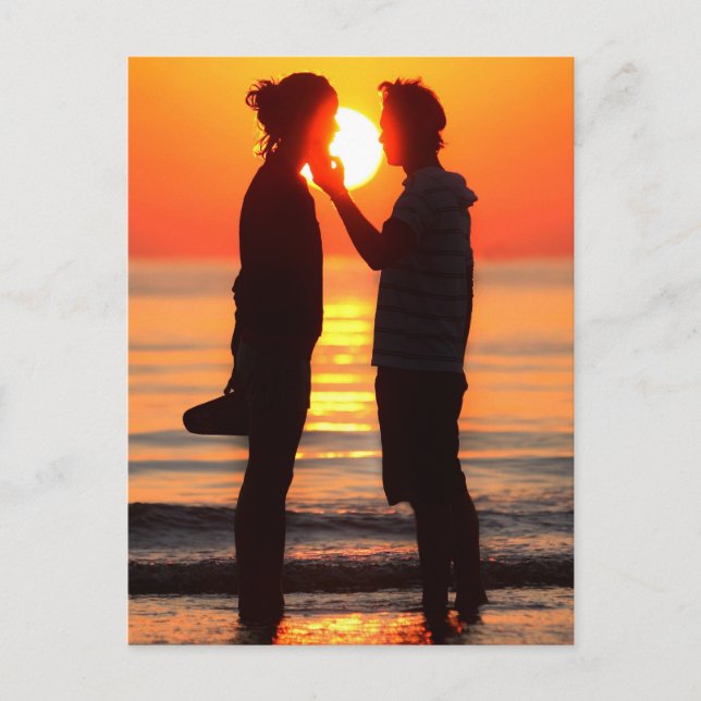 POSTAL VENECIA SUNSET EN LA PLAYA DE LIDO (Anverso)