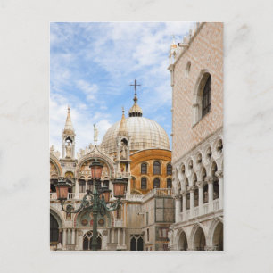 Postal Venecia, Veneto, Italia - Pájaros posados en una
