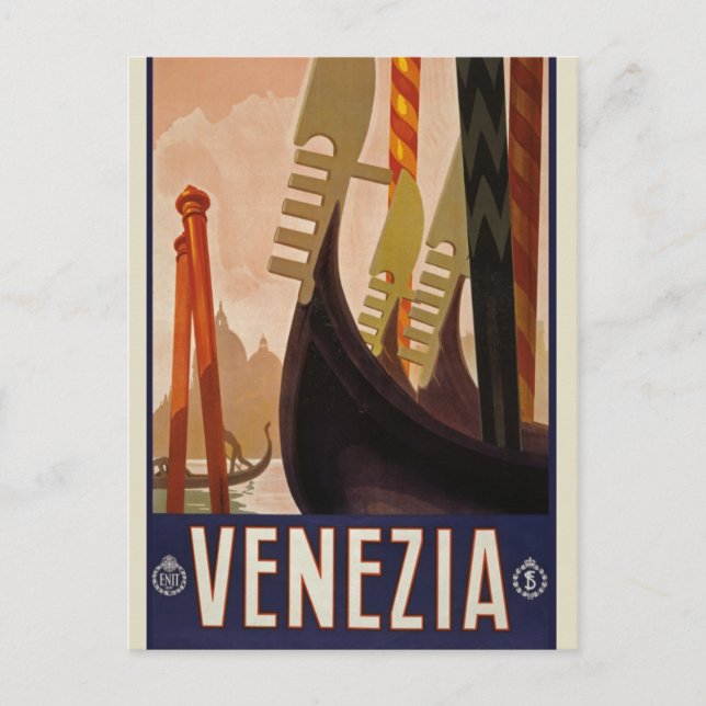 Postal Venecia venezolana Italia Turismo de Viajes (Anverso)