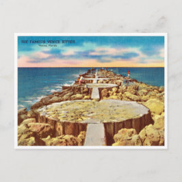 Postal Venecia vintage, Florida, la escena del mar de los