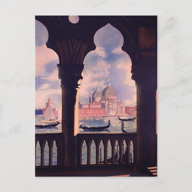 Postal Venecia Vintage Italia Viajes (Anverso)