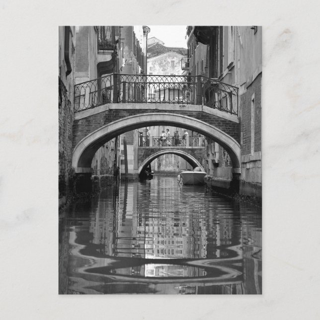 Postal veneciana del canal (Anverso)