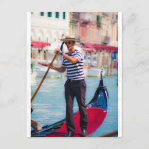 Postal Venetian Gondolier
