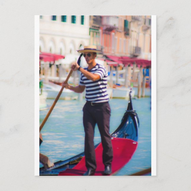 Postal Venetian Gondolier (Anverso)