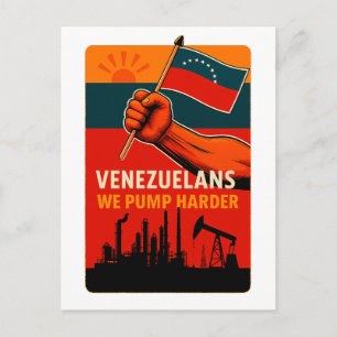 Postal Venezolanos Bombamos Más Fuerte Bandera Petróleo A