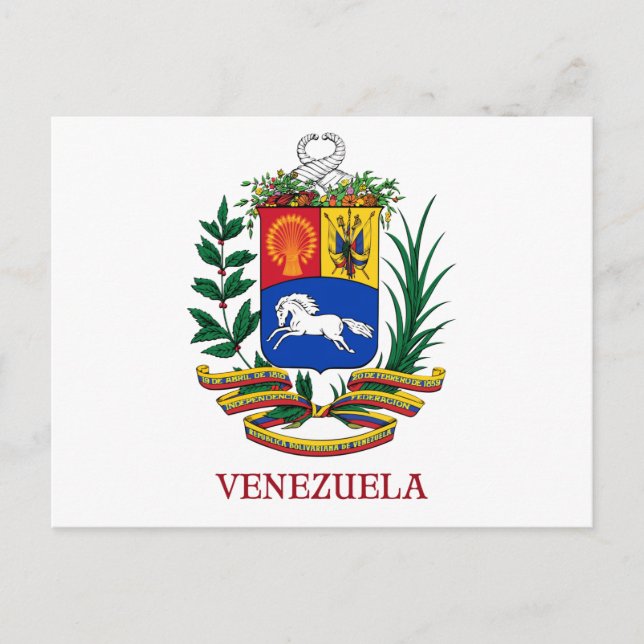 Postal VENEZUELA - emblema/escudo de armas/bandera/símbol (Anverso)