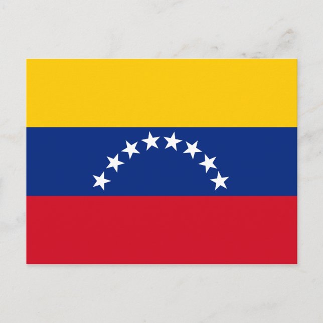 Postal Venezuela enarbola patriotas venezolanos (Anverso)