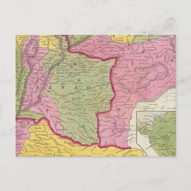 Postal Venezuela, Nueva Granada y Ecuador (Anverso)