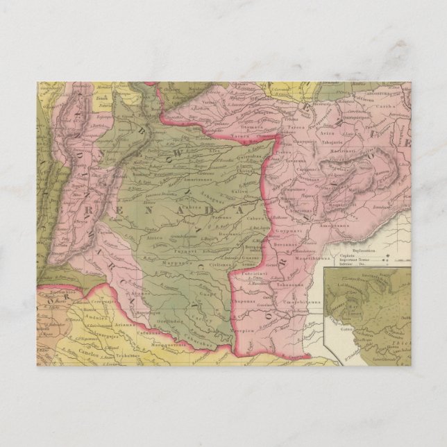 Postal Venezuela, Nueva Granada y Ecuador (Anverso)