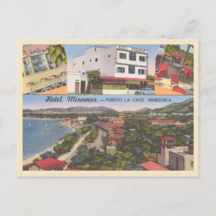 Postal Venezuela Vintage Puerto La Cruz Hotel 1940