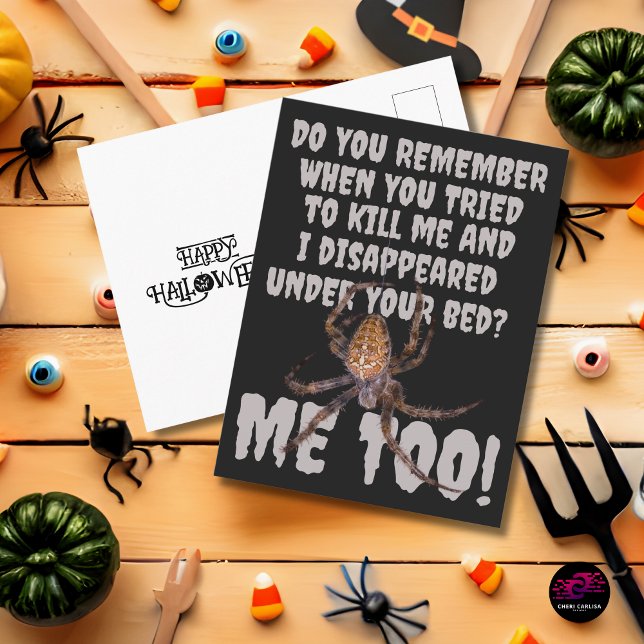 Postal Venganza de Araña Divertida Halloween (Send this to someone who “doesn’t like spiders.” 🕷️)