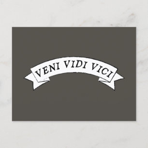 Postal VENI VIDI VICI - Vine vi conquisté