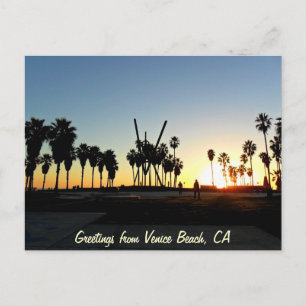 Postal Venice Beach Sunset