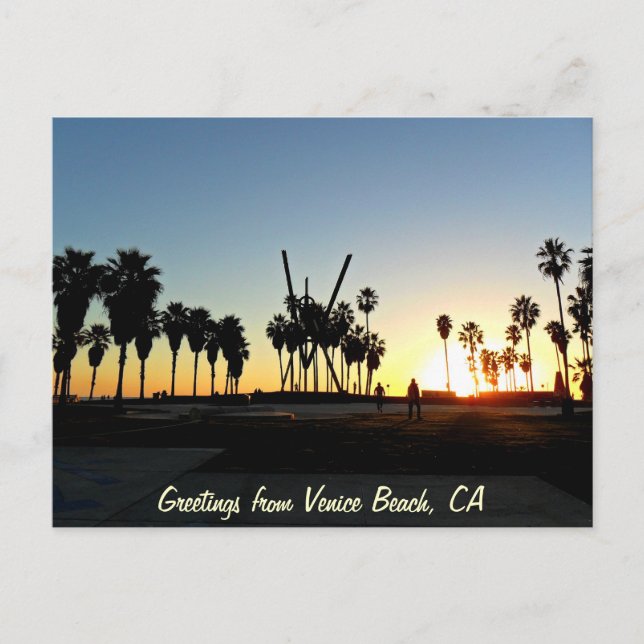 Postal Venice Beach Sunset (Anverso)
