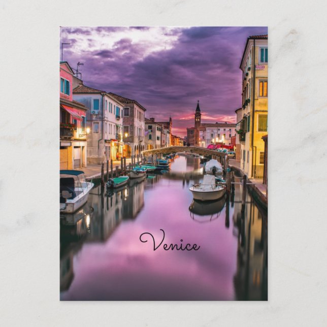 Postal Venice, colorful scenic photograph, (Anverso)