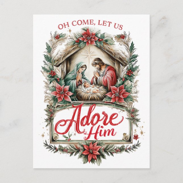 Postal Venid Adoremos (Anverso)