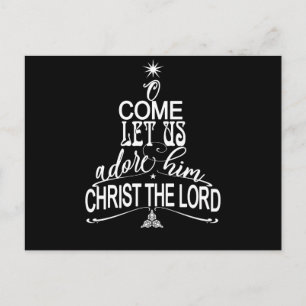 Postal Venid, Adoremosle Regalos de Navidad Cristianos