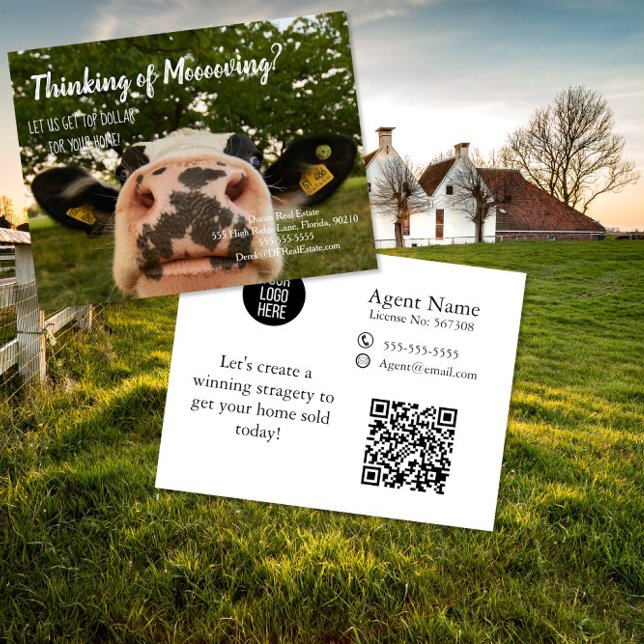 Postal Venta de bienes inmuebles de remisión de Cow (Subido por el creador)