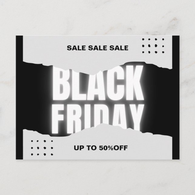 Postal Venta de Black Friday (Anverso)