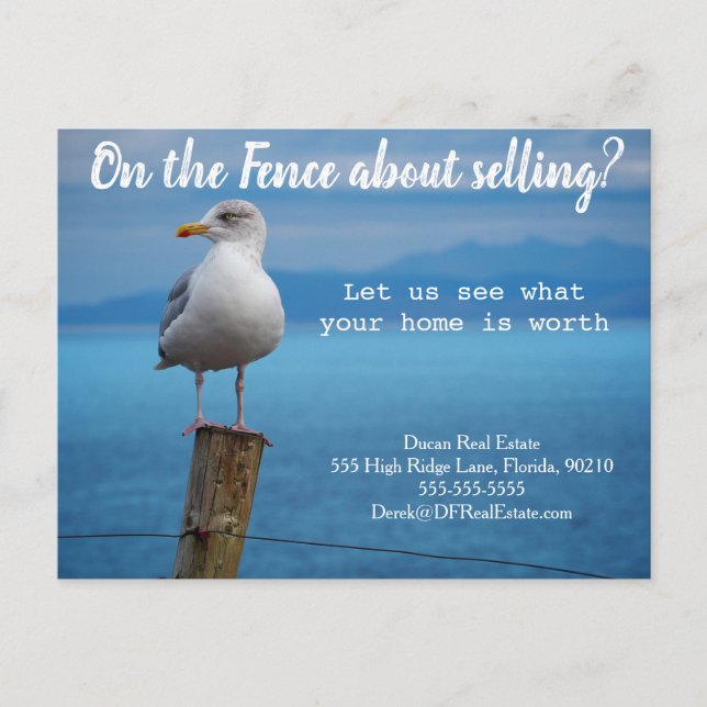 Postal venta de marketing inmobiliario de referencia de c (Anverso)