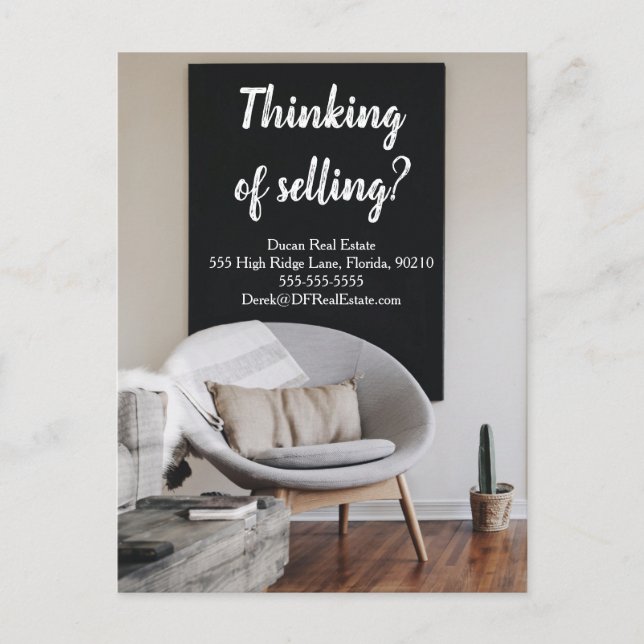 Postal venta de marketing inmobiliario de referencia de c (Anverso)