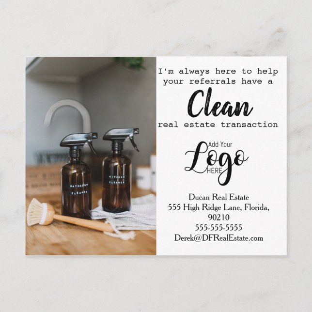 Postal venta de marketing inmobiliario de referencia de c (Anverso)