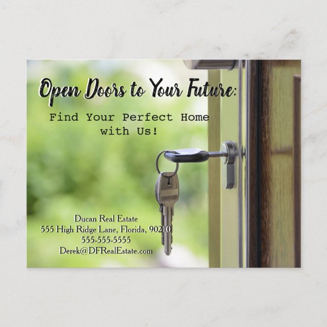 Postal venta de marketing inmobiliario de referencia de c (Anverso)