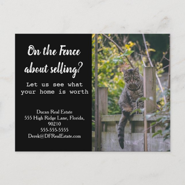 Postal venta de marketing inmobiliario de referencia de c (Anverso)