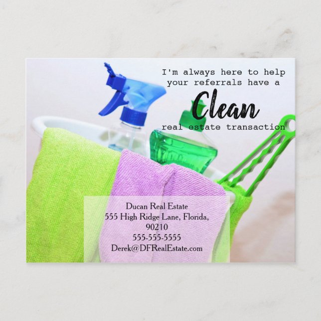 Postal venta de marketing inmobiliario de referencia de c (Anverso)