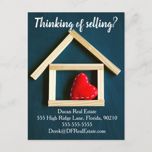 Postal venta de marketing inmobiliario de referencia de c (Anverso)