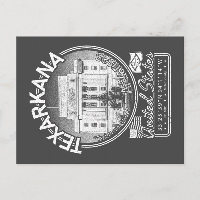 POSTAL VENTAJA DE TEXARKANA ARKANSAS - AVENIDA DE LÍNEA E (Anverso)