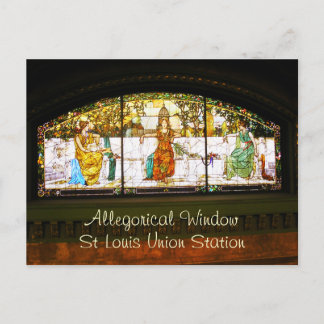 Postal Ventana alegórica - estación de la unión de St.