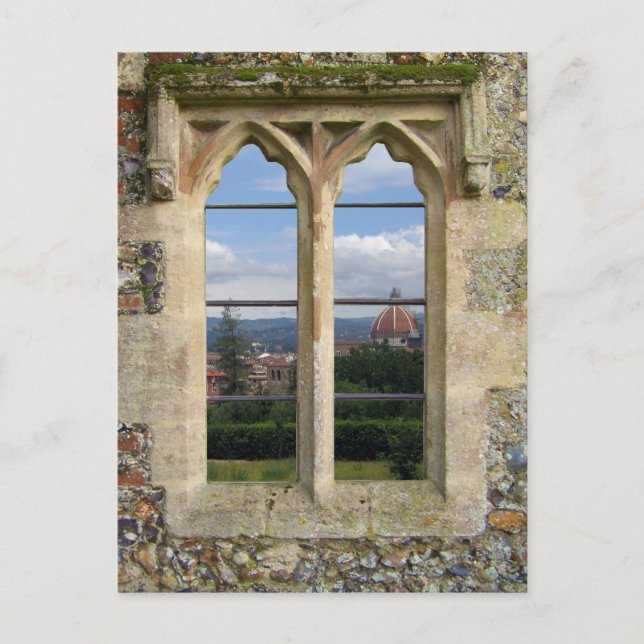 Postal Ventana antigua de la iglesia (Anverso)