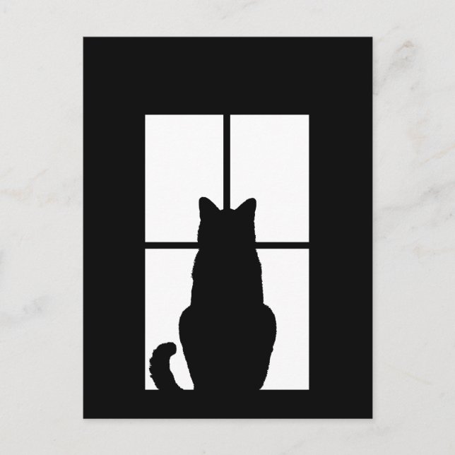 Postal Ventana Cat Click to Personalizar Obtener cualquie (Anverso)