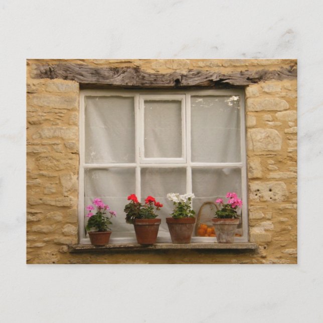 Postal "Ventana de cabaña" (Anverso)