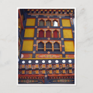 Postal ventana de color dzong
