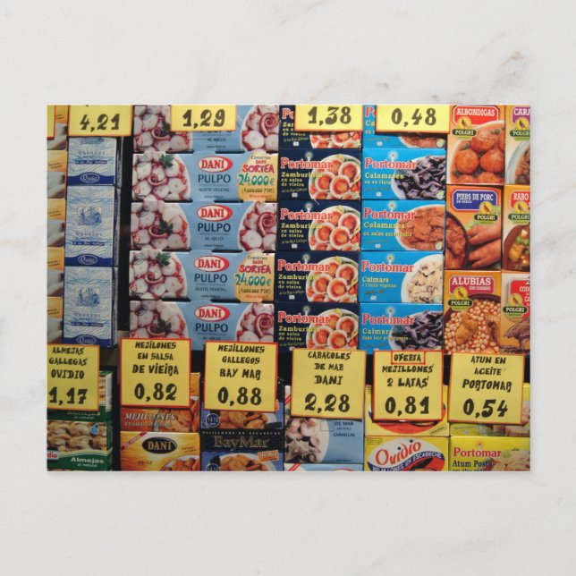 Postal Ventana de compras, Barcelona, España (Anverso)