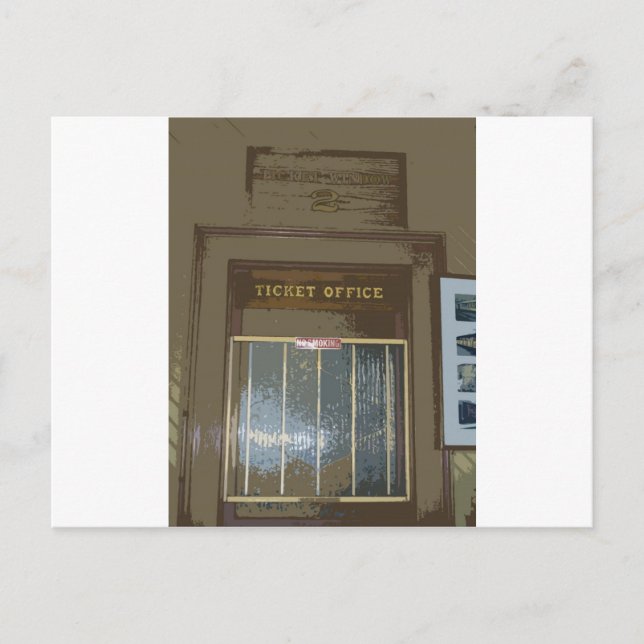 Postal Ventana de entradas de la estación de tren (Anverso)
